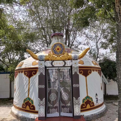 होटल गुंबद तम्बू बारबेक्यू फार्महाउस आउटडोर रेनप्रूफ मोटा और गर्म मंगोलियाई यूर्ट