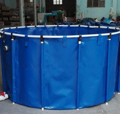 2M*1M 5000L टारपॉलिन फिश टैंक / फोल्डिंग गोल फिश तालाब