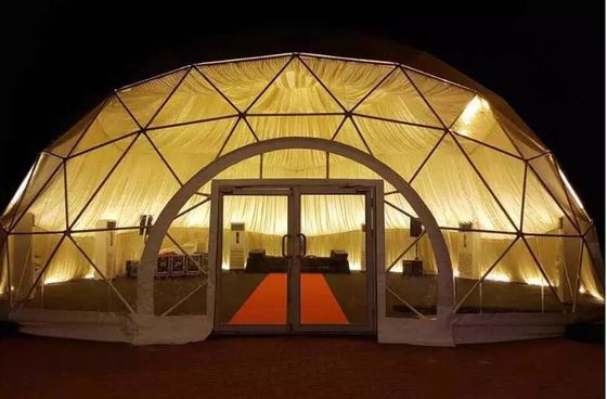 बड़े धातु फ्रेम 10m 15m 20m 25m पार्टी शादी का आयोजन बड़ा गुंबद तम्बू गुंबद पार्टी तम्बू