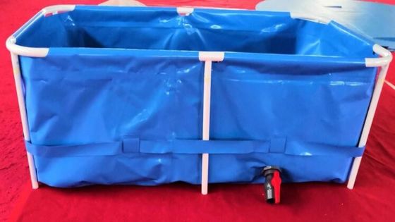 ढकने योग्य 3000L 0.9 मिमी पीवीसी लटकन मछली टैंक मछली तालाब प्लास्टिक टैंक डाइ मछली तालाब