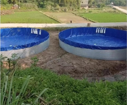 एक्वैरियम गल्वानाइज्ड शीट के साथ पॉलीथीन मछली तालाब 10M D 1.20M H