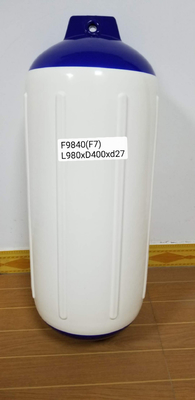 ब्लू व्हाइट F6 पीवीसी मरीन डॉक बम्पर 31 मिमी आंख व्यास नाव फेंडर 270 मिमी X 1090 मिमी