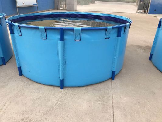 3000L 1.2 मिमी टारपौलीन मछली टैंक फोल्डेबल और धातु फ्रेम मछली तालाब प्लास्टिक टैंक के साथ तह करने योग्य