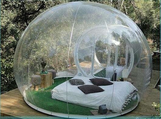 वाटर सील inflatable बबल कैंपिंग टेंट, एंटी फंगस उपचार आउटडोर बबल टेंट