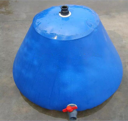 2000L पीवीसी फोल्डेबल रेन वाटर टैंक फायर फाइटिंग के लिए गोल टॉप स्व-स्टैंडिंग वाटर टैंक