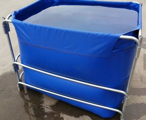 1500L उच्च अपारता हटाने योग्य मछली तालाब, मछली पालन के लिए प्लास्टिक तालाब