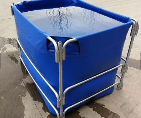 1500L उच्च अपारता हटाने योग्य मछली तालाब, मछली पालन के लिए प्लास्टिक तालाब