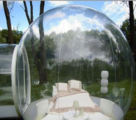 साफ कैंपिंग टेंट विज्ञापन inflatable पारदर्शी बुलबुला टेंट inflatable पार्टी टेंट
