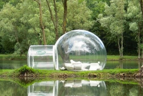 साफ कैंपिंग टेंट विज्ञापन inflatable पारदर्शी बुलबुला टेंट inflatable पार्टी टेंट
