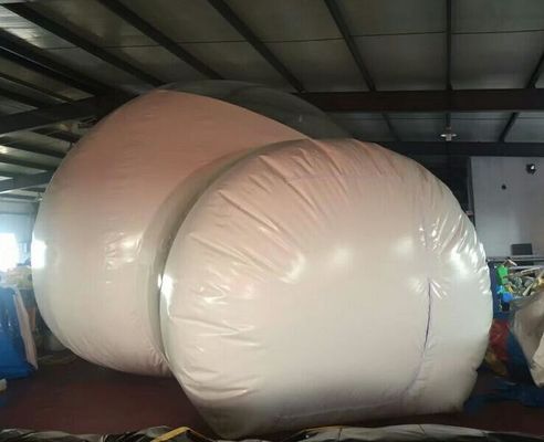 सफेद पीवीसी स्पष्ट inflatable तम्बू अग्निरोधक जलरोधक सुरक्षित होटल के लिए inflatable बुलबुला शिविर तम्बू