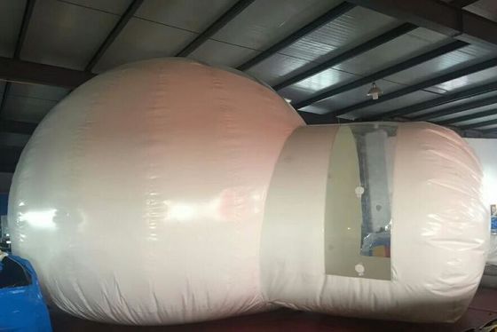 सफेद पीवीसी स्पष्ट inflatable तम्बू अग्निरोधक जलरोधक सुरक्षित होटल के लिए inflatable बुलबुला शिविर तम्बू