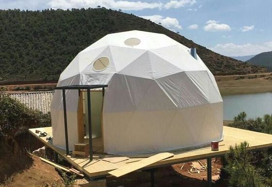 सफेद पीवीसी स्पष्ट inflatable तम्बू अग्निरोधक जलरोधक सुरक्षित होटल के लिए inflatable बुलबुला शिविर तम्बू