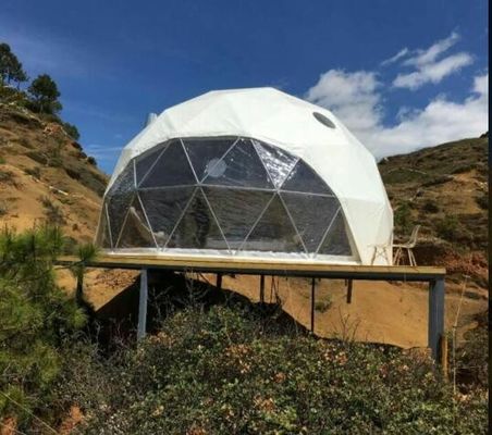 भूगर्भीय गुंबद घर स्टील तम्बू आउटडोर कार्यक्रम के लिए आर्थिक परिवार शिविर होटल गुंबद तम्बू