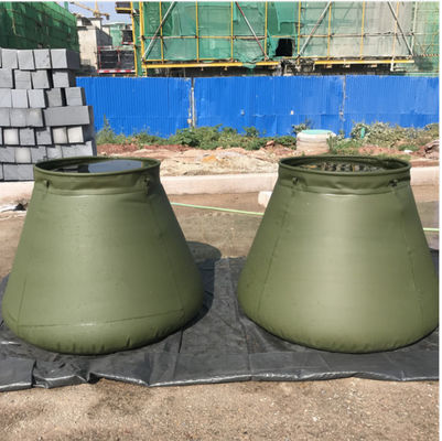 उच्च आवृत्ति 5000L टारपॉलिन पानी टैंक सेना ग्रीन सैन्य पानी भंडारण टैंक