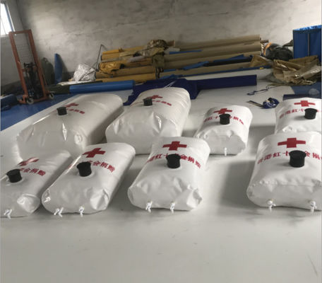 पीवीसी inflatable पानी भंडारण टैंक पानी संयंत्र घर के लिए मूत्राशय 300L सैन्य पानी टैंक