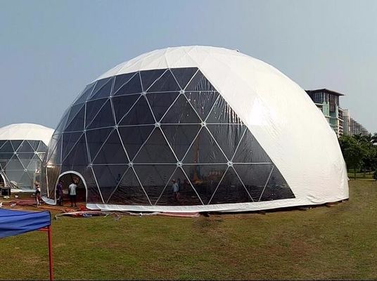 घटना पार्टी के लिए स्टील पाइप के साथ 18 एम जलरोधक विरोधी यूवी भूगर्भीय गुंबद तम्बू