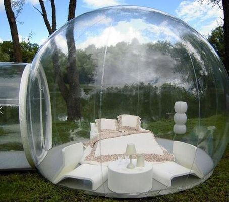 होटल स्पष्ट inflatable बुलबुला तम्बू, आउटडोर inflatable कैंपिंग के लिए पारदर्शी तम्बू