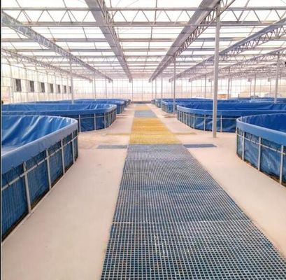 फोल्डेबल स्टील मेष टारपॉइल मछली टैंक मछली खिला के लिए, 10000 लीटर वॉल्यूम मछली तालाब प्लास्टिक टैंक