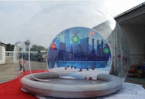 पीवीसी पारदर्शी विशाल inflatable शो बॉल, क्रिसमस पदोन्नति के लिए inflatable बर्फ के गोले