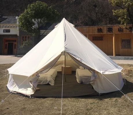 ग्लैम्पिंग लक्जरी यूर्ट बेल फायर रिटार्डेंट टारपौलीन सफारी टेंट वाटरप्रूफ कैनवास कपड़े