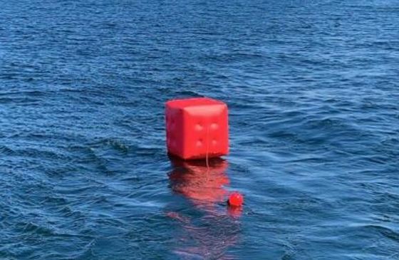 सैन्य inflatable swim buoys तोपखाने अभ्यास वर्ग के आकार का लाल रंग