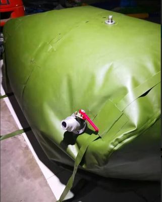 टिकाऊ 3m3 ईंधन भंडारण टैंक तह TPU लेपित inflatable ईंधन टैंक उच्च शक्ति सामग्री