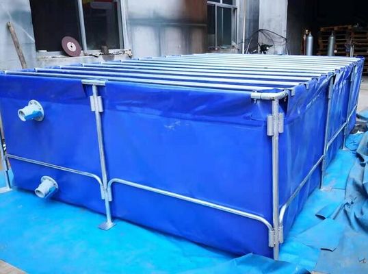 10000 लीटर टारपौलीन पानी टैंक स्व-स्टैंड फोल्डेबल प्लास्टिक मछली तालाब टारपौलीन मछली पालन