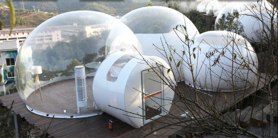बाथरूम के साथ पीवीसी टारपौलीन गुंबद स्पष्ट inflatable बुलबुला तम्बू inflatable पार्टी तम्बू