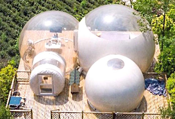 पेशेवर डिजाइन बाथरूम के साथ inflatable बुलबुला तम्बू कमरे में रहने वाले और बेडरूम आउटडोर रोमांच के लिए