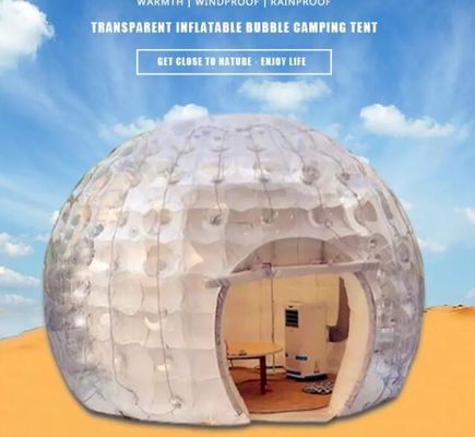 पीवीसी लटकन व्यास 5M inflatable बुलबुला शिविर तम्बू inflatable बुलबुला शिविर तम्बू