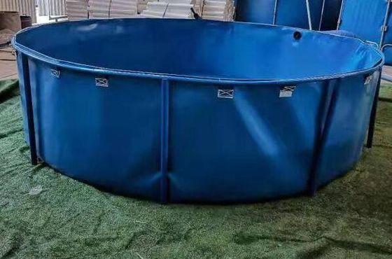 5000L लचीला धातु फ्रेम पीवीसी लटकन मछली टैंक तह मछली टैंक डाइ मछली तालाब
