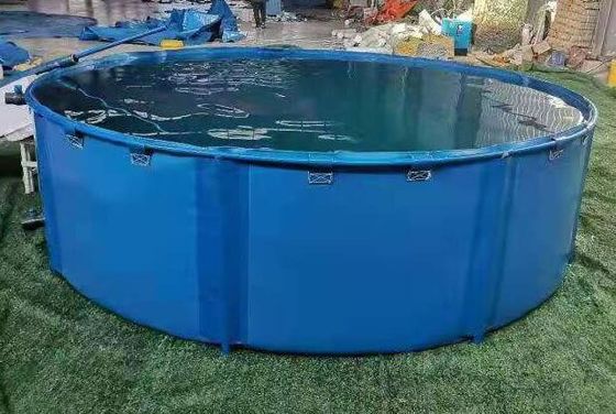 5000L लचीला धातु फ्रेम पीवीसी लटकन मछली टैंक तह मछली टैंक डाइ मछली तालाब
