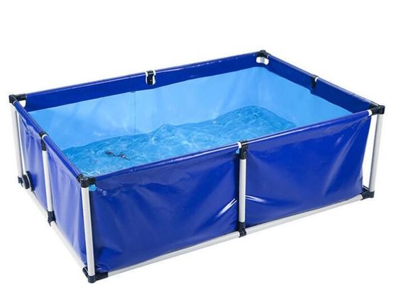 आयताकार 2500L चलती पीवीसी लटकन मछली तालाब तह मछली टैंक Diy मछली तालाब
