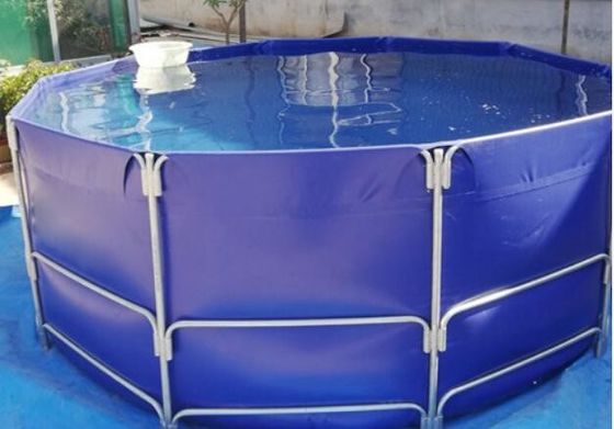 15000L पीवीसी टारपॉइल गोल मछली तालाब मछली पालन के लिए मछली तालाब प्लास्टिक टैंक तह मछली टैंक