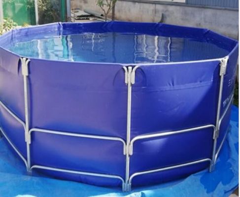 15000L पीवीसी टारपॉइल गोल मछली तालाब मछली पालन के लिए मछली तालाब प्लास्टिक टैंक तह मछली टैंक