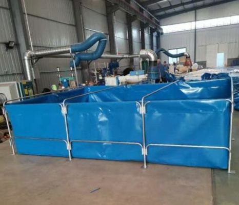ढकने योग्य 0.9 मिमी पीवीसी लटकन मछली तालाब 30000L मछली तालाब प्लास्टिक टैंक डाइ मछली तालाब