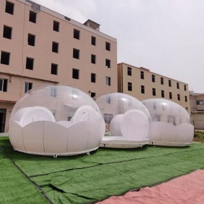 फुलाया जाने वाला पीवीसी टारपौलीन पारदर्शी बुलबुला शिविर तम्बू लौ retardant फुलाया जाने वाला पार्टी तम्बू