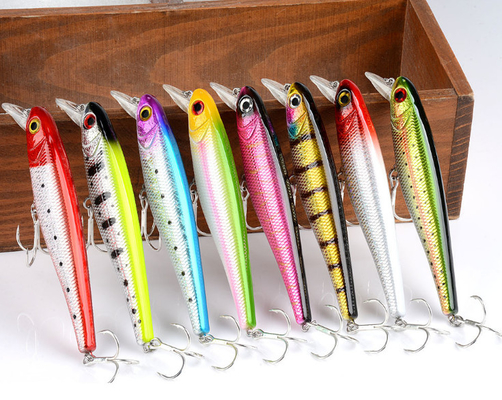 2 प्लास्टिक नकली मछली का चारा12.5 सेमी 18G दूर फेंकें Crankbait