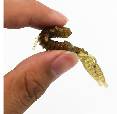 बांस झींगा सिलिकॉन झींगा नरम लालच मछली पकड़ना 7.2CM/1.8g 10PCS/बैग