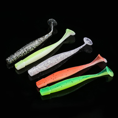 टी टेल सिंकिंग पेंसिल सिलिकॉन लार्वा सॉफ्ट लार फिशिंग 6CM 1.4g 20PCS/बैग