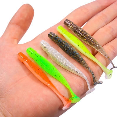 टी टेल सिंकिंग पेंसिल सिलिकॉन लार्वा सॉफ्ट लार फिशिंग 6CM 1.4g 20PCS/बैग